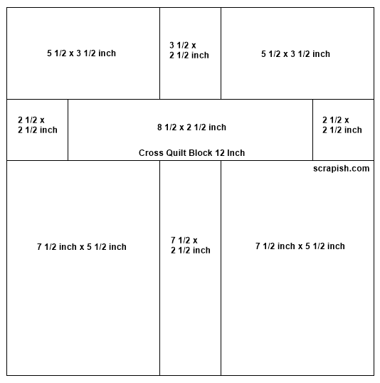 Cross Quilt Block Pattern Tutorial