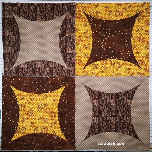 Orange Peel Quilt Block Tutorial