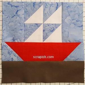 Sailboat Quilt Block Pattern - Traditional