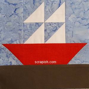 Sailboat Quilt Block Pattern - Traditional